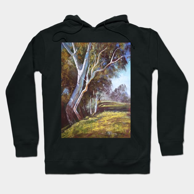 'River Bank Bends' Hoodie by Lyndarob